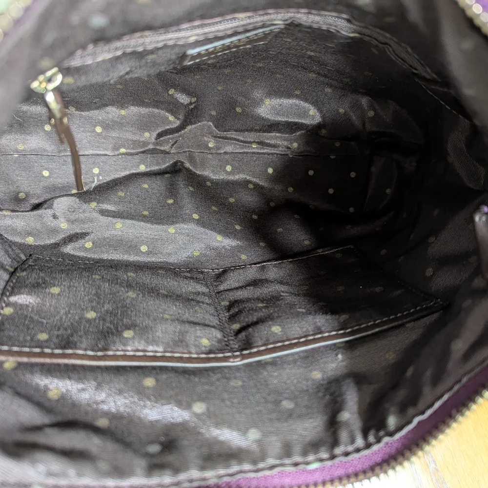 Kate Spade Purple Nylon Hobo Bag‎ Leather Accents 11